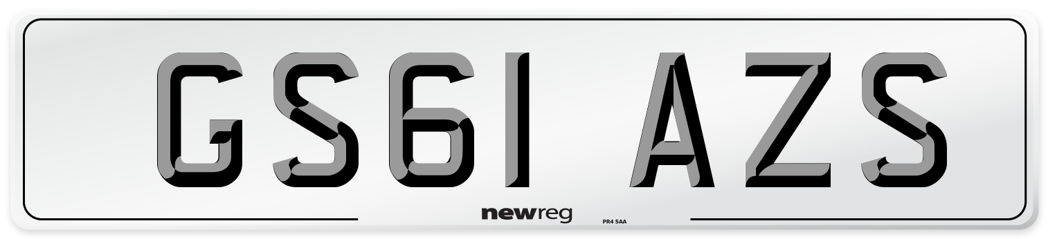 GS61 AZS Number Plate from New Reg